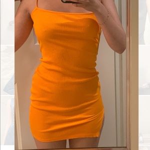 🍊URBAN OUTFITTERS bodycon orange dress 🍊